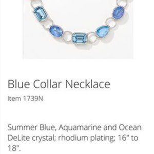 Touchstone Blue Collar Necklace and Earrings